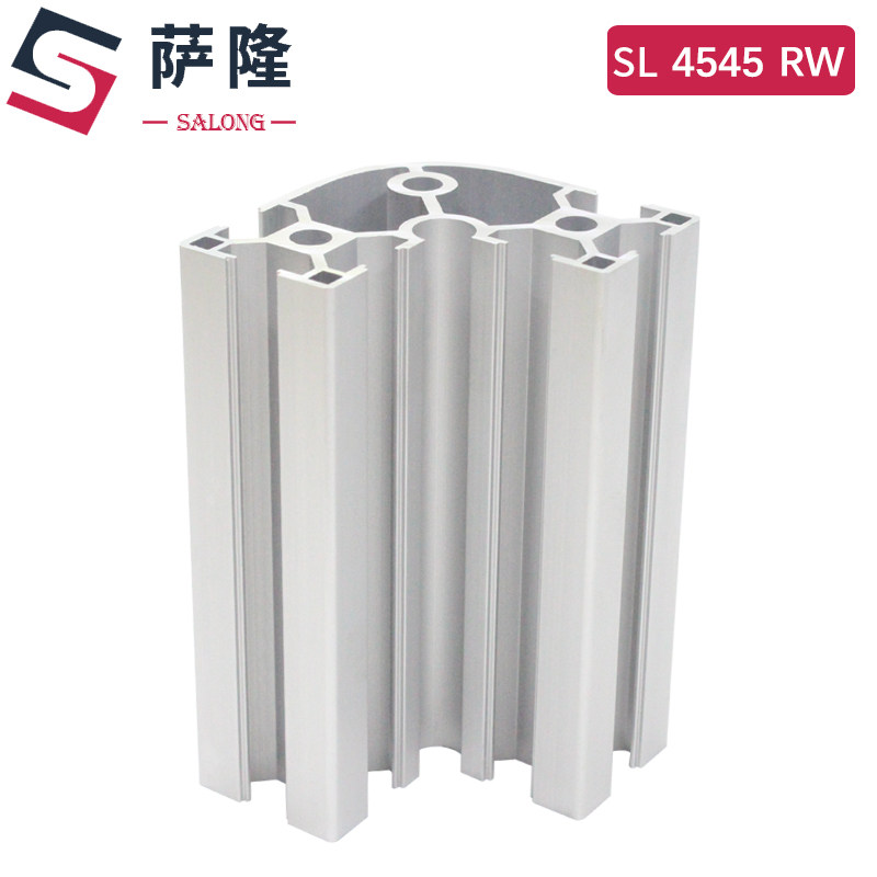 萨隆工业铝型材6630欧标铝合金6060半圆形转角拐角流水线框架铝材