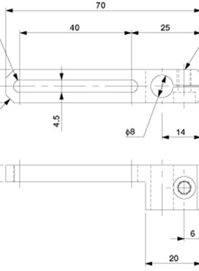 机械手配件[131152] 8 滑移40-φ8支架连接件