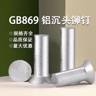 交通标志牌M2M3M4M5M6M8 GB869 铝沉头铆钉 敲击式 平锥头实心铆钉