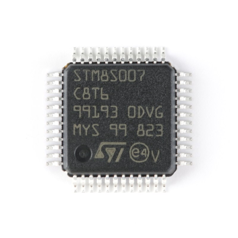 原装正品 STM8S007C8T6 LQFP-48 24MHz/64KB闪存/8位微控制器-MCU