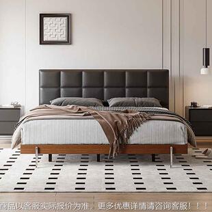 米象法式中复网红床端5955实木古床全实木古风床卧室高床真皮床榉