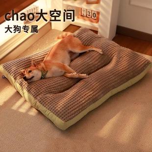 大型犬睡觉用狗垫子四季 狗狗睡垫加厚冬季 通用可拆洗狗窝冬天保暖