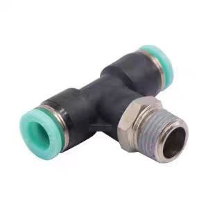 T型接头J-XXF51-D4/D5/D6/D8/D10/D12-M5/1/2/3/4快Z插接头外螺纹