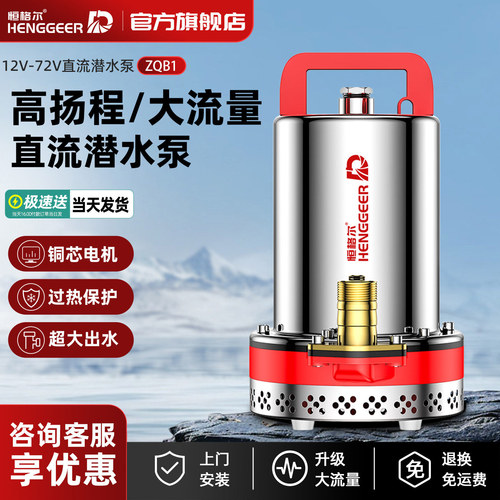 直流潜水泵电瓶车专用抽水