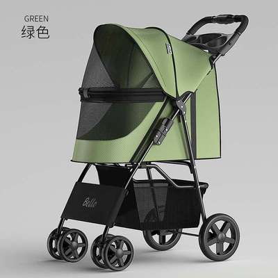 Bello新款一体式宠物推车泰迪猫咪户外出行小型轻便可折叠宠物车