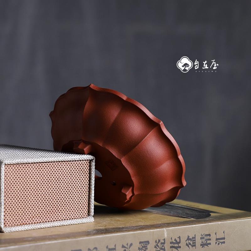 『莲花浅盆』暖暖花器/小花盆/菖蒲盆/微型盆景盆/多肉盆