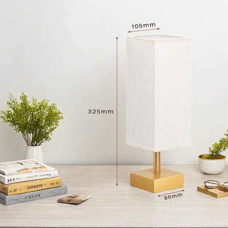 台灯方形亚麻充插两用带USB充电书房卧室夜灯礼品复古布艺床头灯,收纳整理,纸巾架,淘宝优惠券,粉丝福利购,淘宝优惠卷