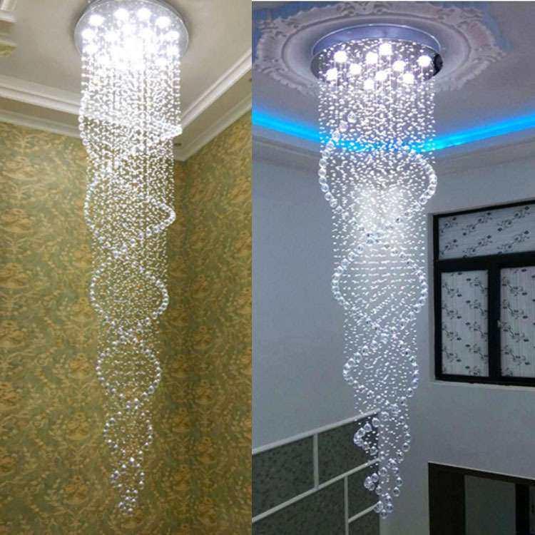 灯饰 led水晶吊线灯复式楼梯灯圆形别墅酒店灯具创意螺旋吊灯,家装灯饰光源,LOFT/复式住宅/楼梯吊灯,淘宝优惠券,粉丝福利购,淘宝优惠卷