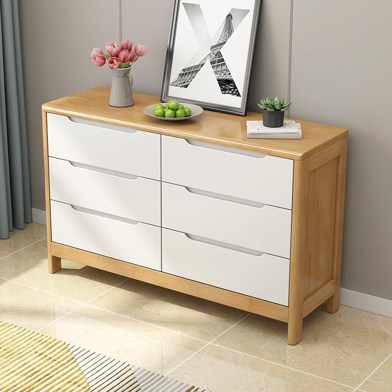 新疆包邮北欧简约斗柜五斗柜实木卧室收纳柜六斗储物柜边柜小户型