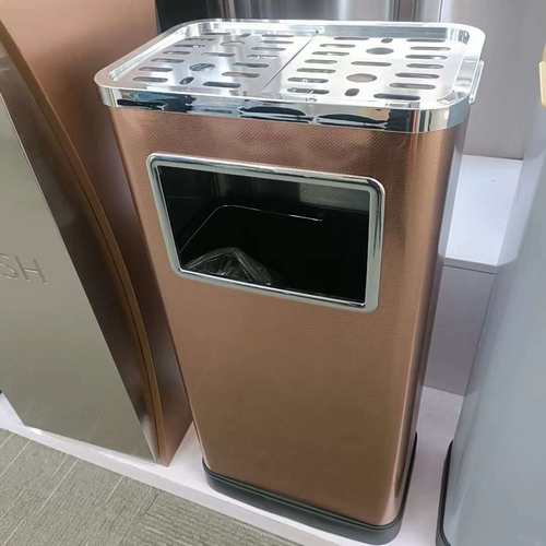 无指纹不锈钢立式酒店大堂物业办公楼单位用大容量灭烟桶防商用