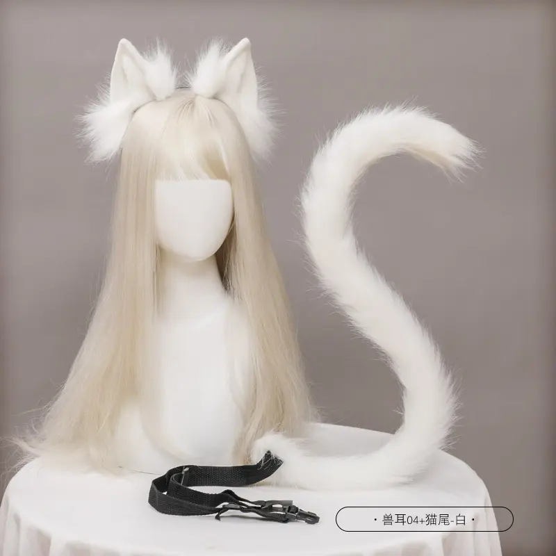 一件猫咪耳朵猫尾饰品手作仿真
