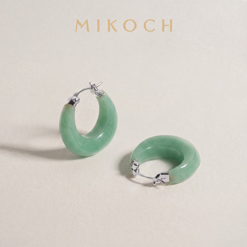 MIKOCH中式925银女东陵玉耳环