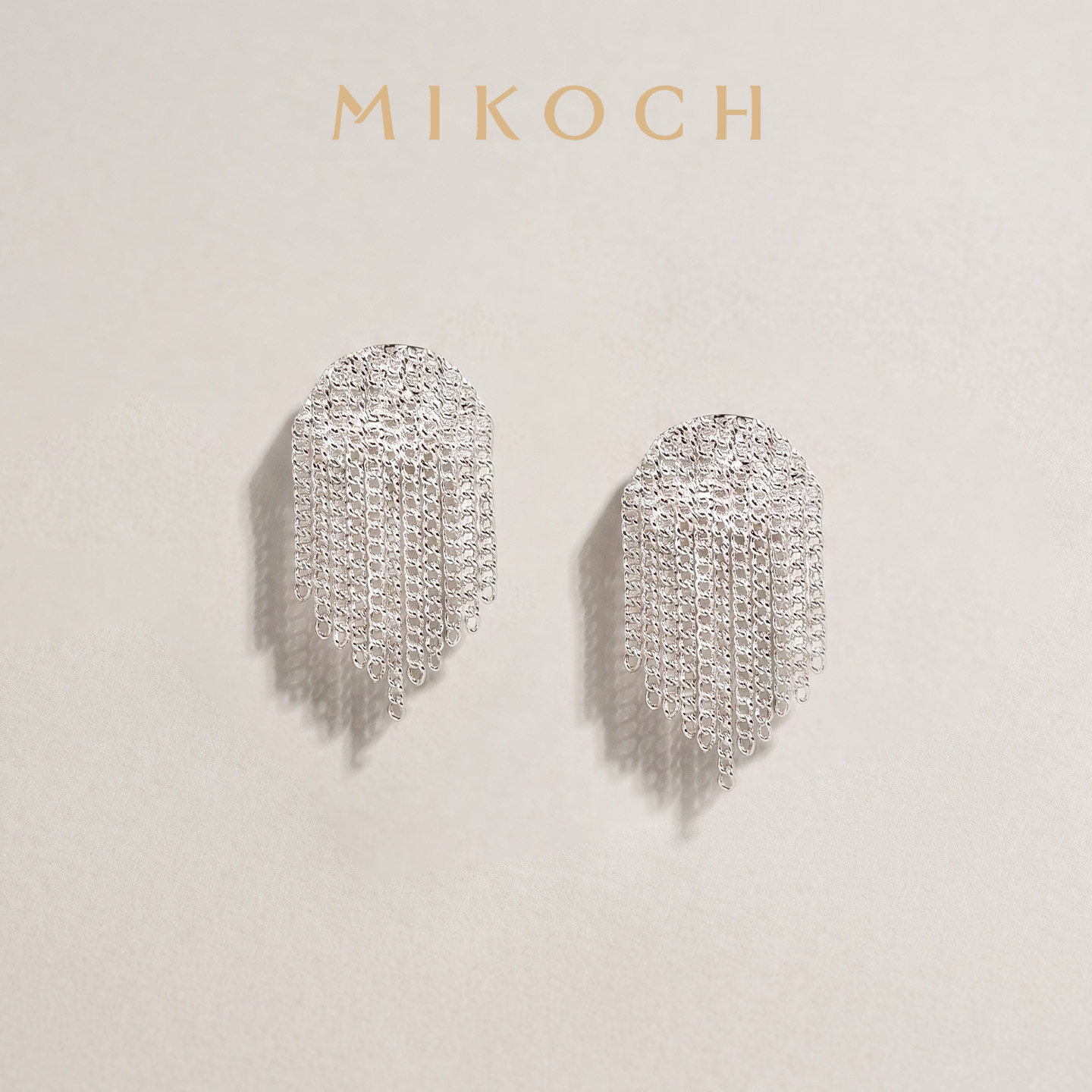 MIKOCH晚星925银针流苏耳钉图片