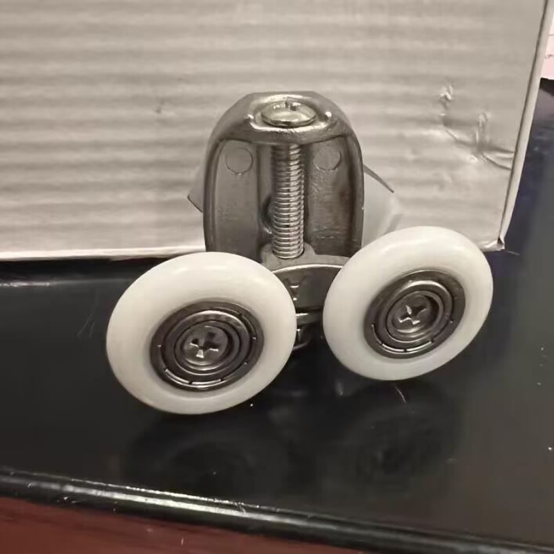 挂滚轮玻璃门摇摆圆弧弹跳轮轨道配件推拉移门移门滑轮推拉门吊轨