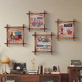 地中海风格 饰画挂饰挂画海洋风题饭厅客厅背景墙壁画挂件 立体装