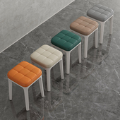 软包塑料卧室梳妆凳现代客厅板凳餐凳叠放凳