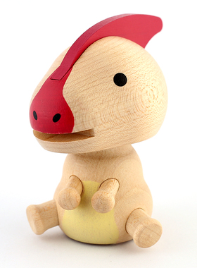 车载摇头中控台汽车饰品车实木木质创意爱恐龙