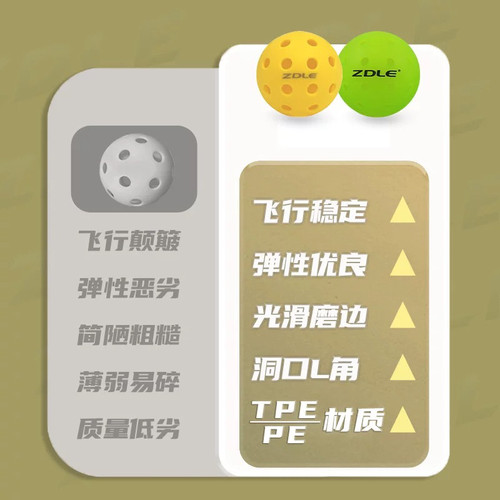 匹克球pickleball滚塑注塑职业学校训练USAPA比赛专用球洞洞球