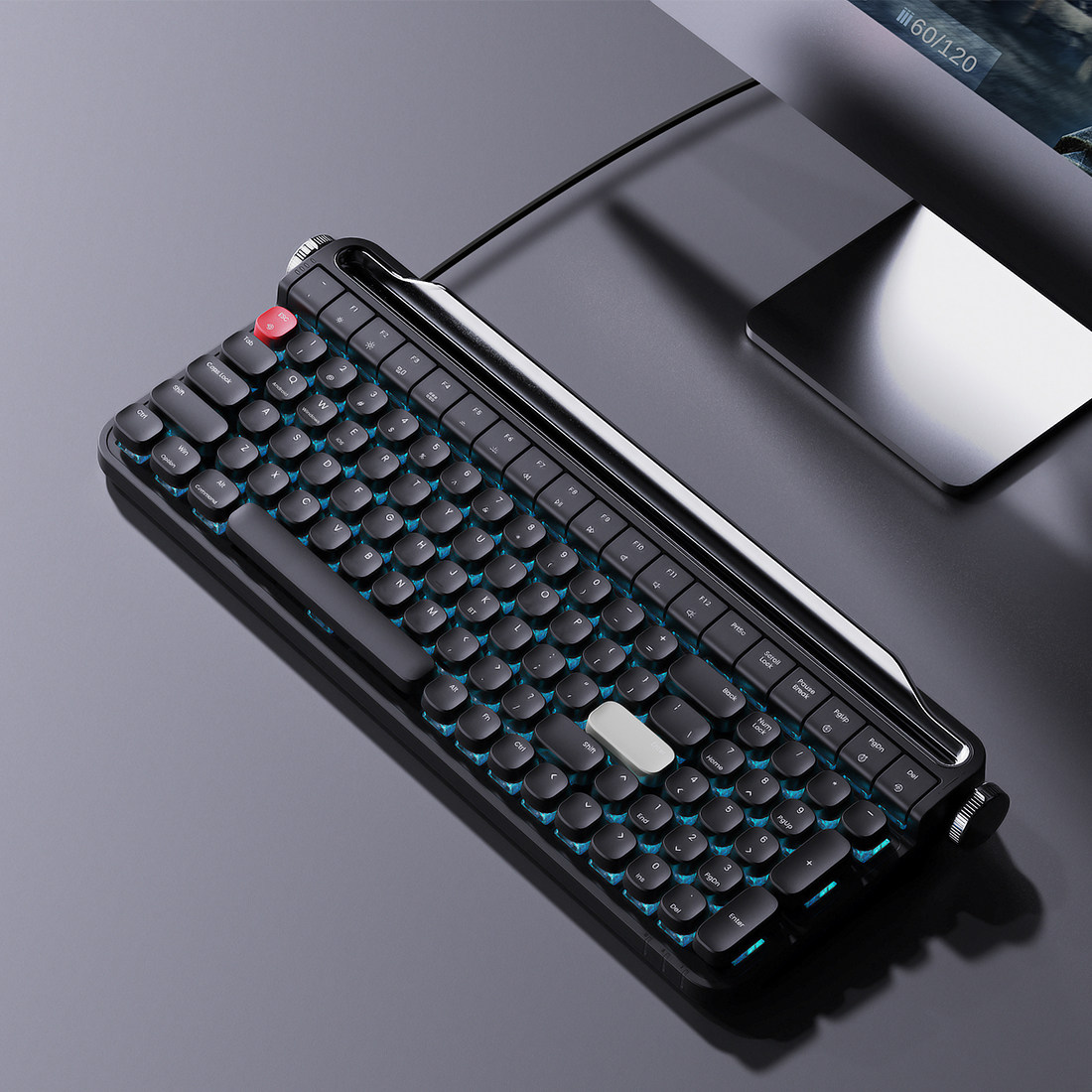 acttoB705蓝牙RGB机械键盘 热插可拨 可接平板手机青轴无线