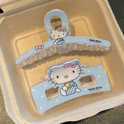 蓝色系三丽鸥KT猫咪抓夹学生可爱