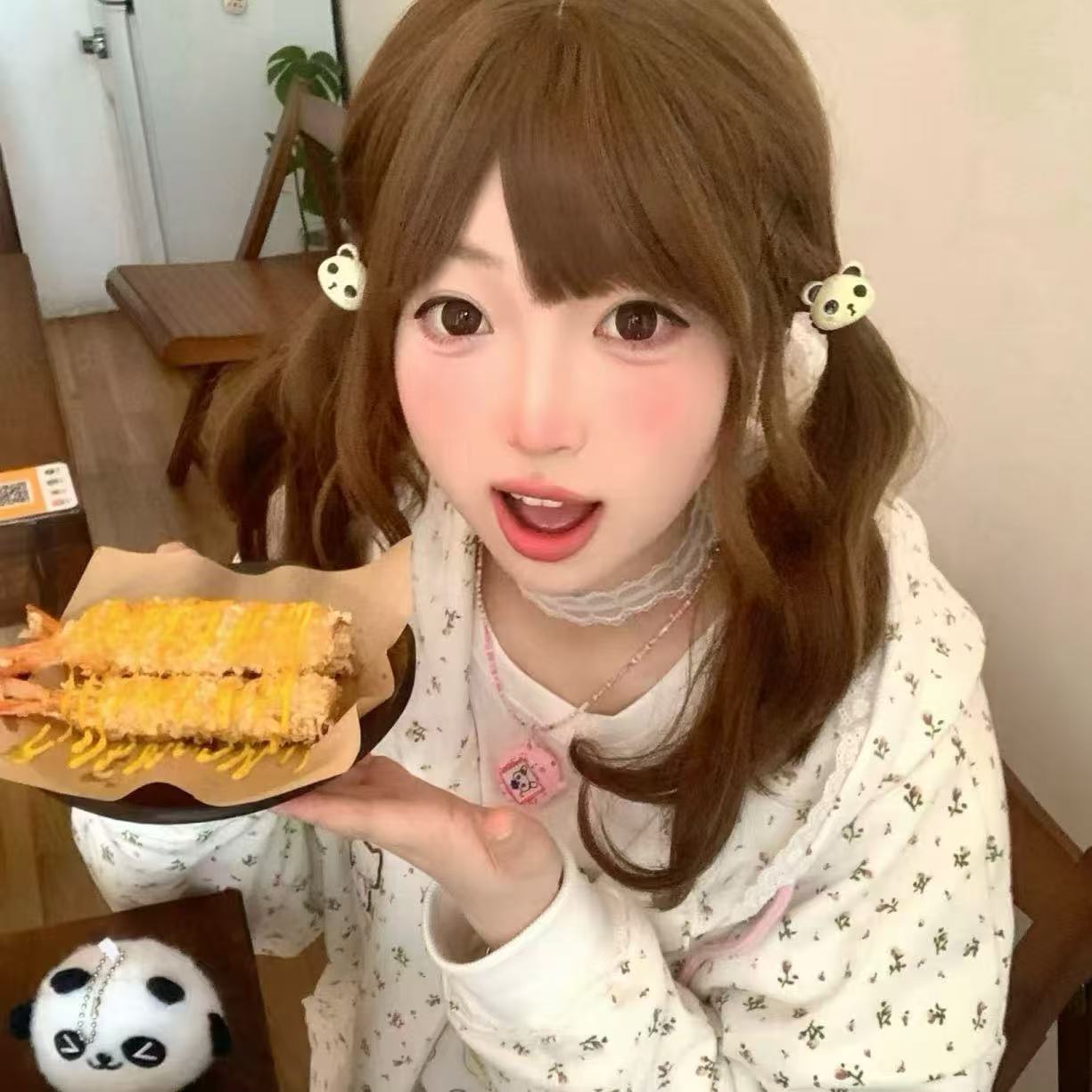 可爱2025新款卡通熊猫发绳可爱超萌双马尾头绳发圈头饰发饰萝莉女