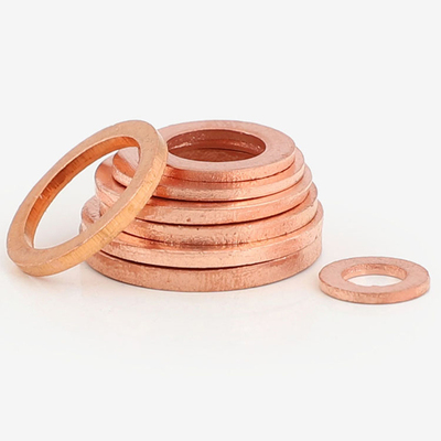 T3紫铜密封垫圈DIN7603铜垫片密封平垫片船用表用垫片M6-M20