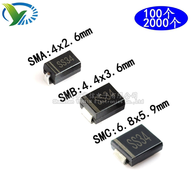 SS34 肖特基二极管贴片IN5822/1N5822 3A40V SMA/SMB/SMC(DO-214)