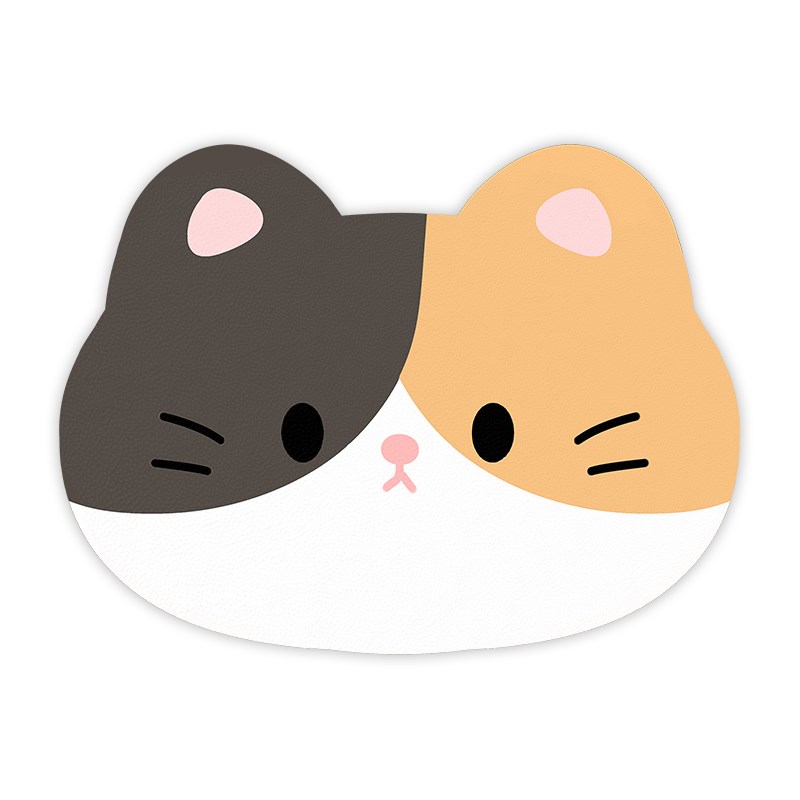 Momo卡通可爱猫咪狗狗吃饭餐垫吸水防滑防漏防溅饭盆碗大号垫子