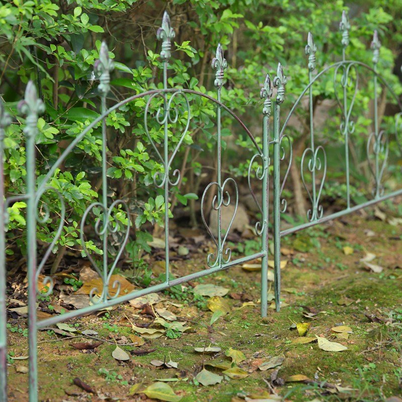 铁艺小栅栏美式复古篱笆花园庭院装饰户外栅栏隔断围栏爬藤花架子