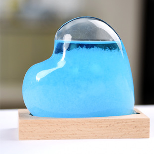 刻字天气预报风暴瓶粉色少女心情人礼物爱心办公书房桌面摆件礼物