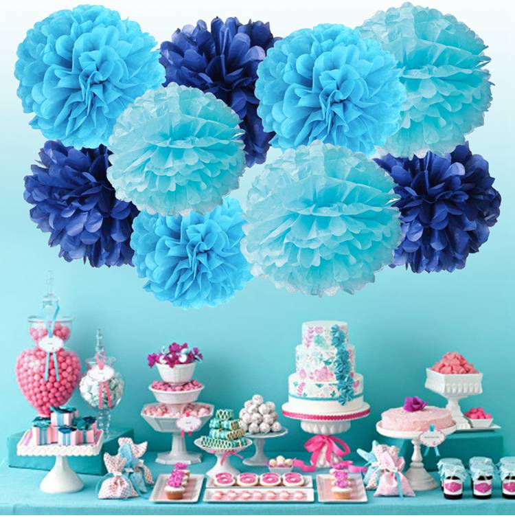 七夕节装饰品纸花球拉花套餐婚礼结婚用品纸质牡丹花球装饰布置