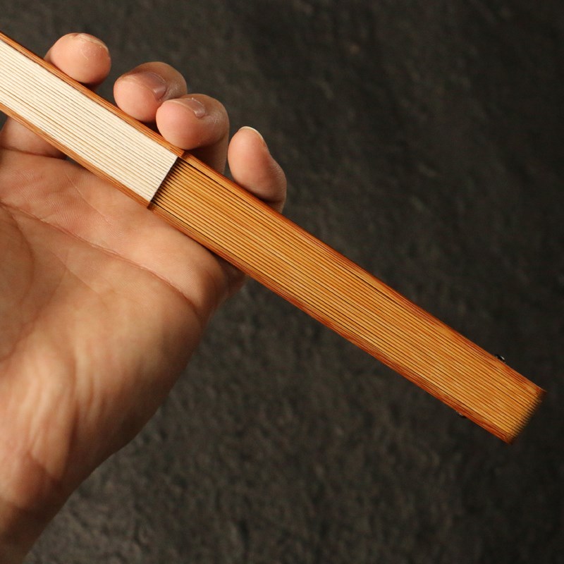 几十年老躺椅老料浙派安吉老艺人纯手工精工制作文玩竹扇子折扇