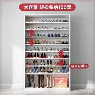带锁家用鞋 柜新款 门口收纳鞋 架户外阳台推拉门储物柜包入户安装