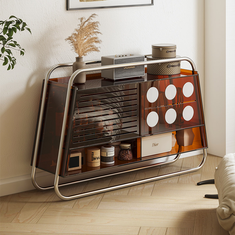 亚克力中古餐边柜现代简约玄关柜装饰储物柜客厅沙发侧边柜茶水柜,住宅家具,餐边柜,淘宝优惠券,粉丝福利购,淘宝优惠卷