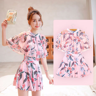 泳装 泳衣女夏2025新爆款 高级感遮肚显瘦泡温泉保守纯欲风连体裙式