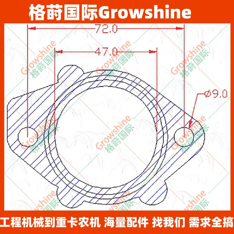 单钢压路机配件供应CT12B增压器垫片