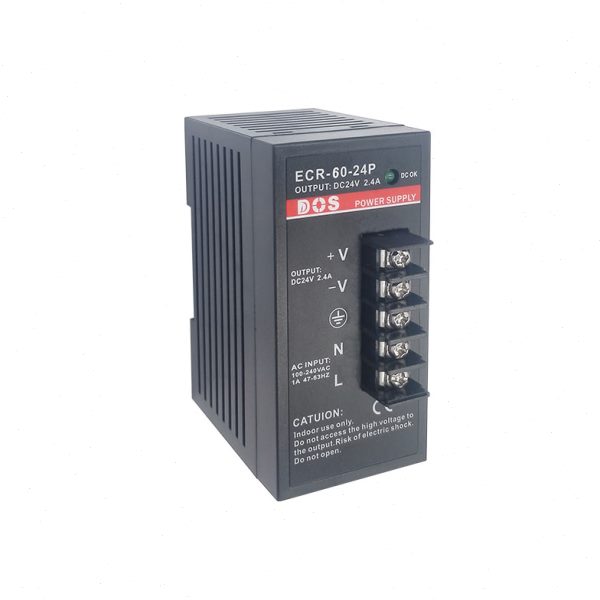 点石DOS导轨式开关电源供应器ECR-60-24P足功率24V2.5A质保三年