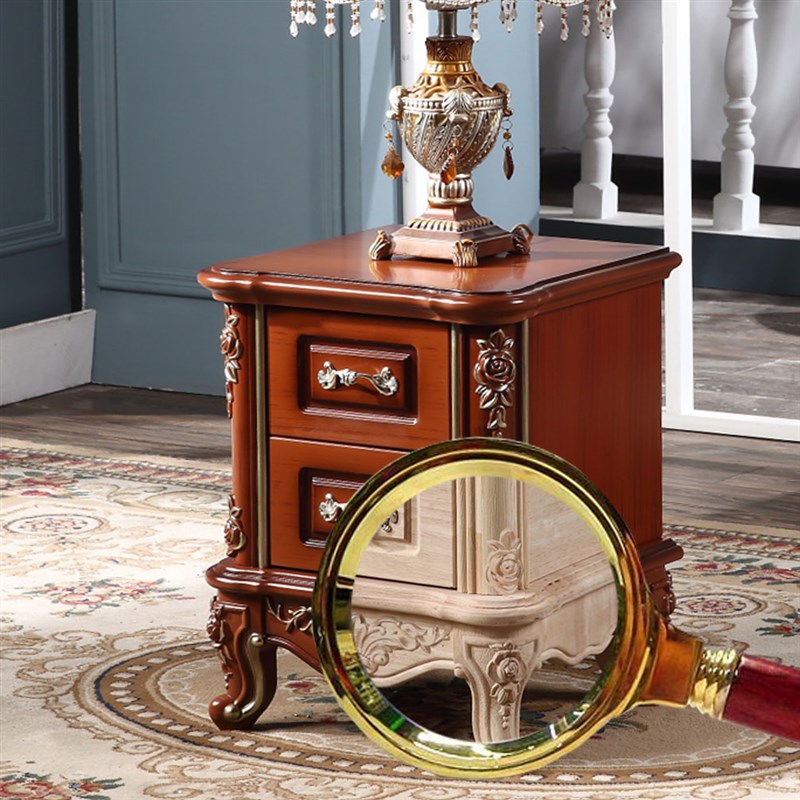 纯实木30\35\40\45\50cm美式欧式法式田园迷你小实木窄储物床头柜