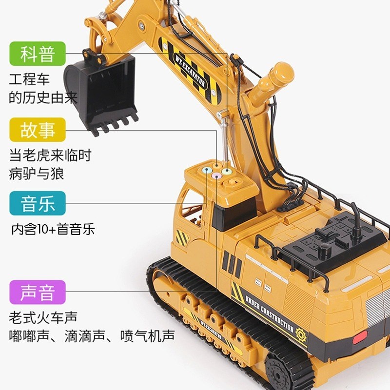 儿童挖掘机玩具男孩工程车套装大型货柜集装箱吊车卡车小汽车3岁6