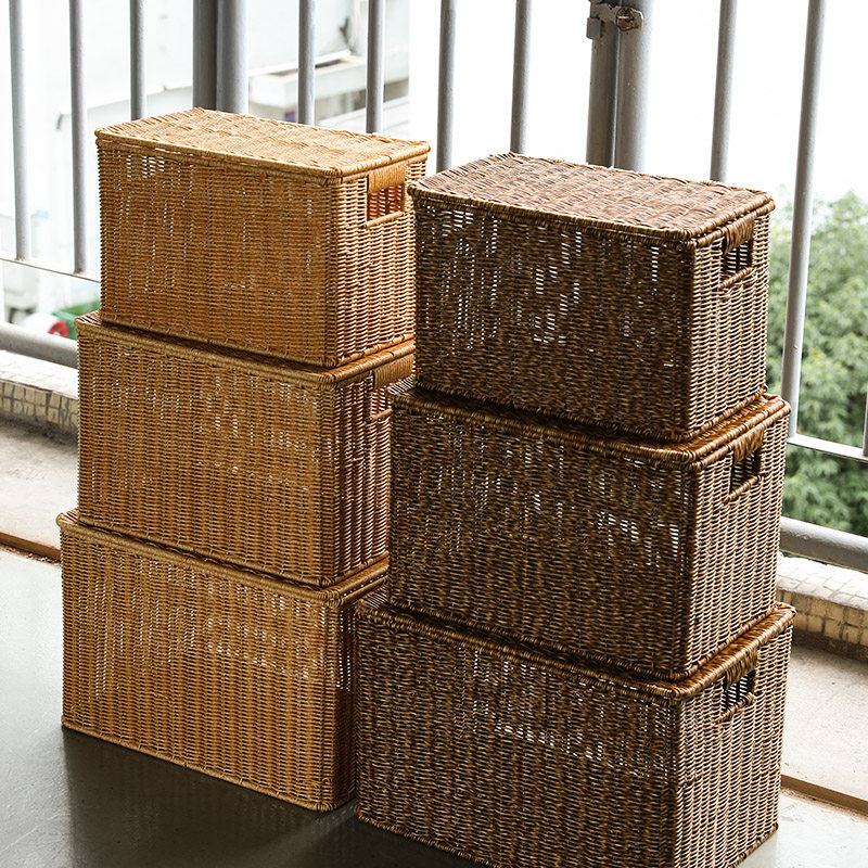 塑料编收纳箱子有盖 家用整理箱衣柜储物箱内衣收纳 后备箱杂物筐