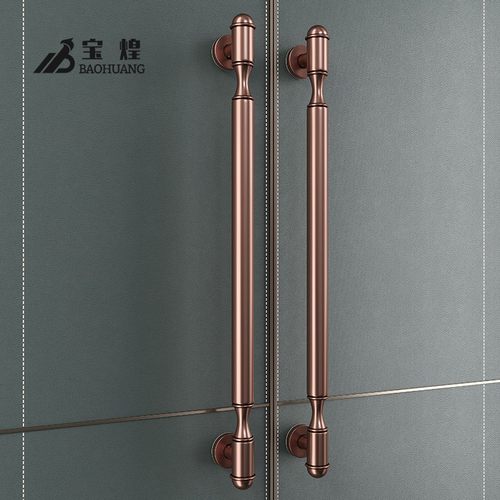 现代极简约玻璃门拉手加厚不锈钢定制酒店商铺推拉实木门把手黑色