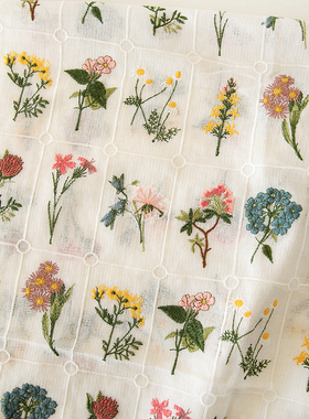 布悟新款镂空蕾丝花刺绣服装B面料装饰韩版盖布料花卉植物