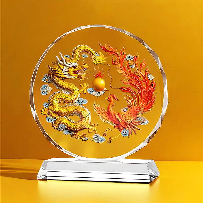 2025新款水晶摆件客厅装饰仙鹤延年玄H关乔迁开业吉祥祝福工艺摆