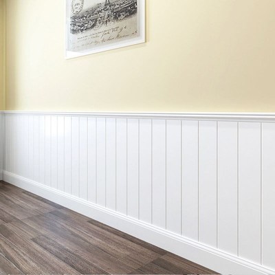 新款白色烤漆护墙板墙裙实木免漆扣板儿童欧式桑拿板吊顶幼儿园背