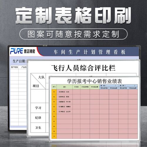 定制白板b挂式可吸磁擦写硬白板移动工厂车间生产管理计划看板磁