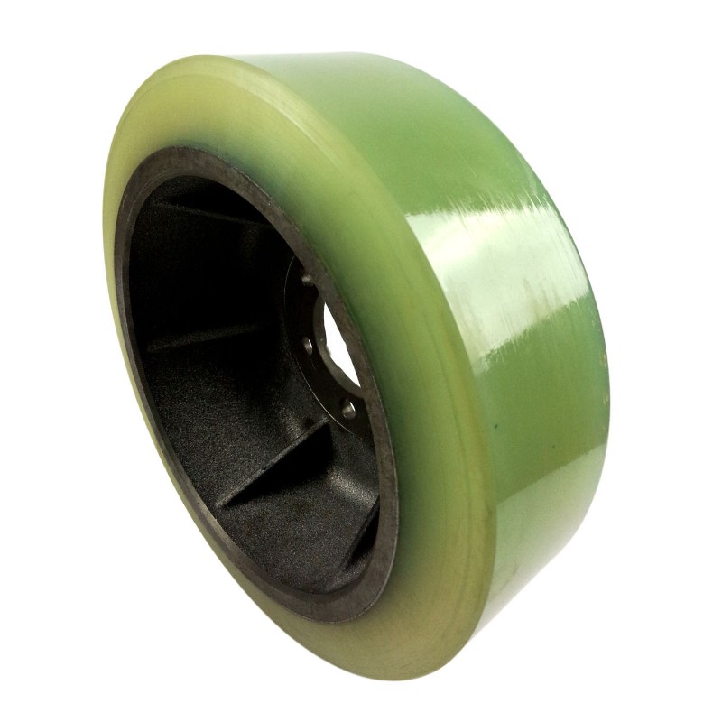 电动叉车轮子杭叉前移式堆高车驱动轮主动轮343x114-80六孔