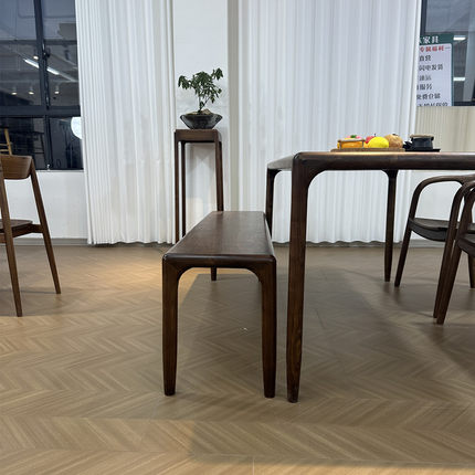 北美黑胡桃木长凳餐桌凳子长板凳实木换鞋凳长条凳餐凳餐椅床尾凳
