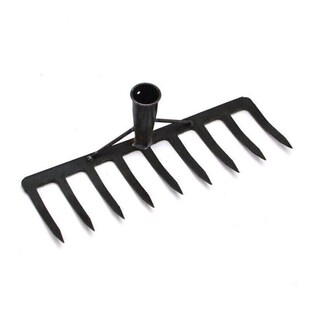 锰钢多齿钉耙松土耙种菜翻u土整地枯草落叶耙农用木柄钢耙小铁耙