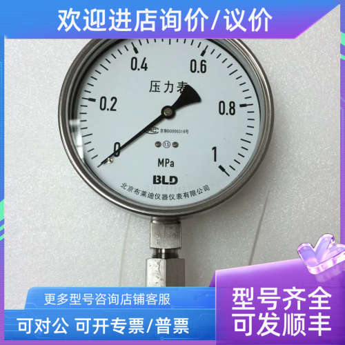 议价YTNP-150H北京布莱迪BLD耐震隔膜压力表BRIGHTY/YTNP-100/YTP