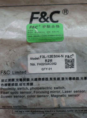 议价  F&C嘉准传感器F3L-12ES04-N R2M